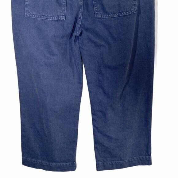 American Eagle Wide Leg Crop Blue Denim Jeans Size 0 X Short - Picture 6 of 11